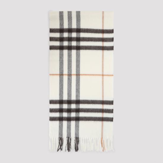 26FW 버버리 체크 캐시미어 스카프 8112634A4486 PEBBLE WHITE - BURBERRY