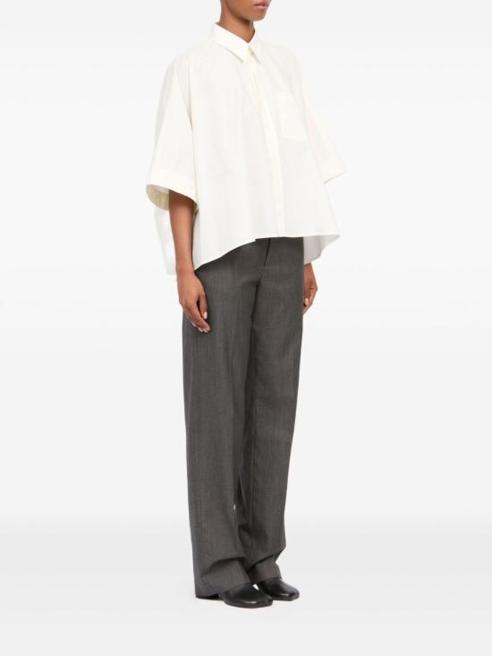 26SS MM6 메종마르지엘라 크롭드 셔츠 S52DL0236M35256101 White - MM6 MAISON MARGIELA