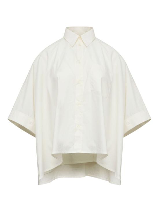 26SS MM6 메종마르지엘라 크롭드 셔츠 S52DL0236M35256101 White