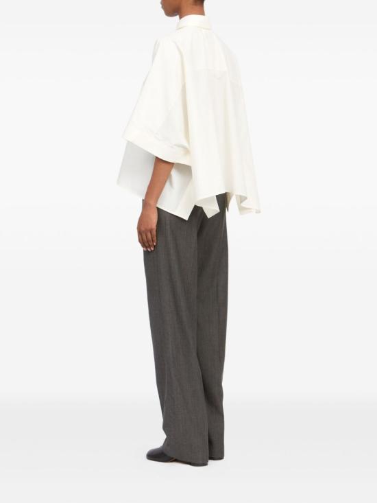 26SS MM6 메종마르지엘라 크롭드 셔츠 S52DL0236M35256101 White - MM6 MAISON MARGIELA