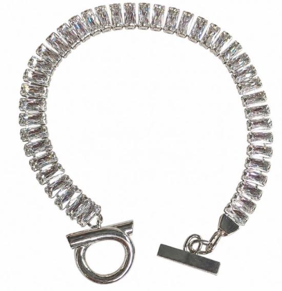 26FW 살바토레 페라가모 팔찌 795175761006OROCRYSTAL Silver - SALVATORE FERRAGAMO