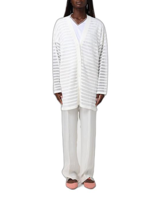 26SS 파비아나 필리피 코튼 린넨 시퀸 가디건 MAD266F100L7680142 White