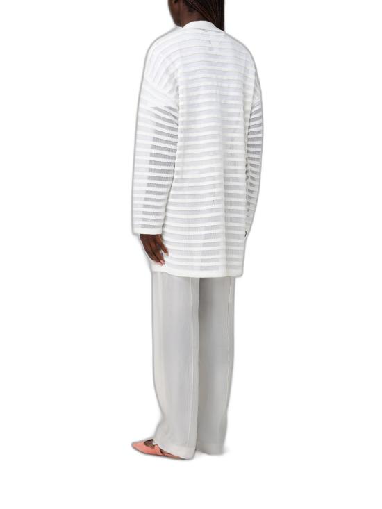 26SS 파비아나 필리피 코튼 린넨 시퀸 가디건 MAD266F100L7680142 White - FABIANA FILIPPI