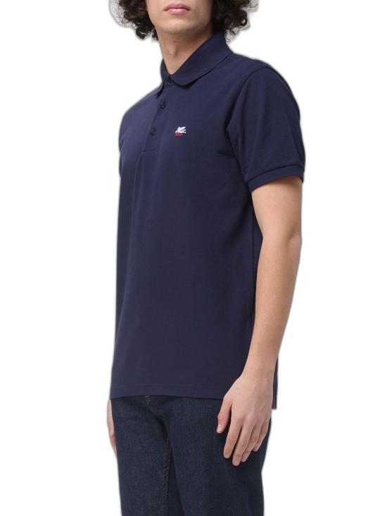 26SS 에트로 로고 코튼 폴로 티셔츠 MRMD0005AU135B0065 Navy blue - ETRO