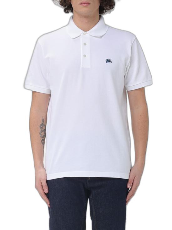 26SS 에트로 로고 코튼 폴로 티셔츠 MRMD0005AU135W0001 White