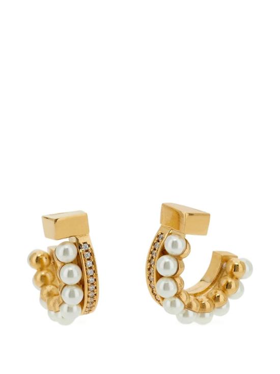 26SS 살바토레 페라가모 이어링 760927790655OROCREAMCRYSTAL ORO CREAM CRYSTAL - SALVATORE FERRAGAMO
