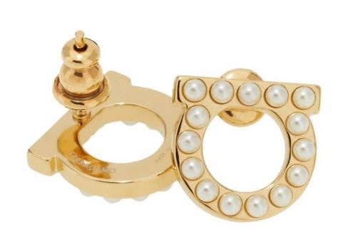 26FW 살바토레 페라가모 이어링 696581760125CREAM Gold - SALVATORE FERRAGAMO