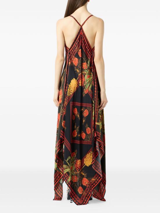 26SS 블루마린 미디 원피스 P622A756AF9904 BLACK ORANGE - BLUMARINE