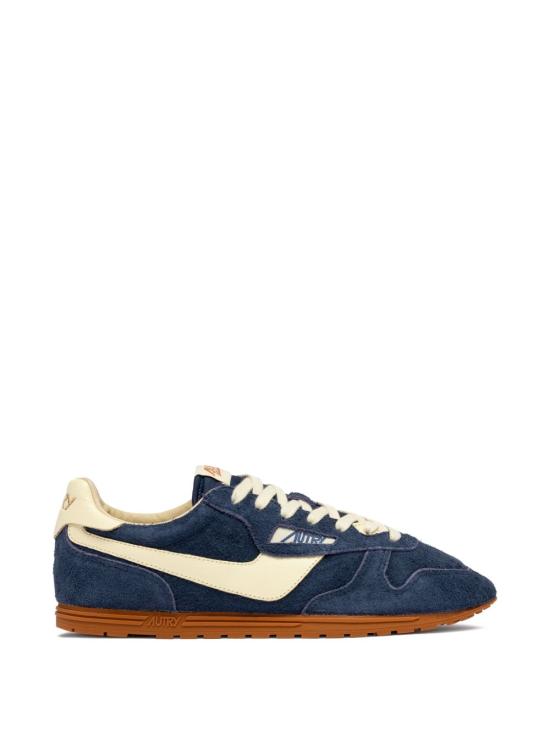 26SS 오트리 윈드스핀 스웨이드 레더 스니커즈 WSLMUB28BLUERUT Navy blue