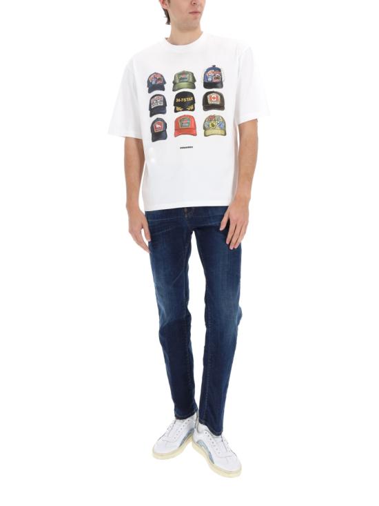 26SS 디스퀘어드2 스트레이트 팬츠 S74LB1904D30010470 Navy blue - DSQUARED2