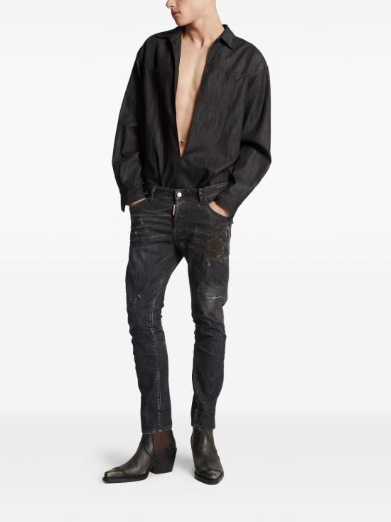 25FW 디스퀘어드2 데님 팬츠 S71LB1666S30357900 Black - DSQUARED2