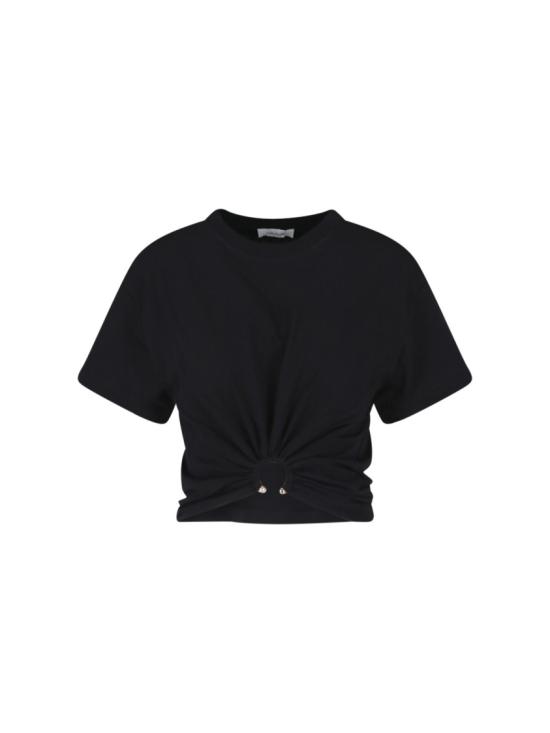 26FW 파코라반 반팔 티셔츠 23AJTO539CO0485P001 Black