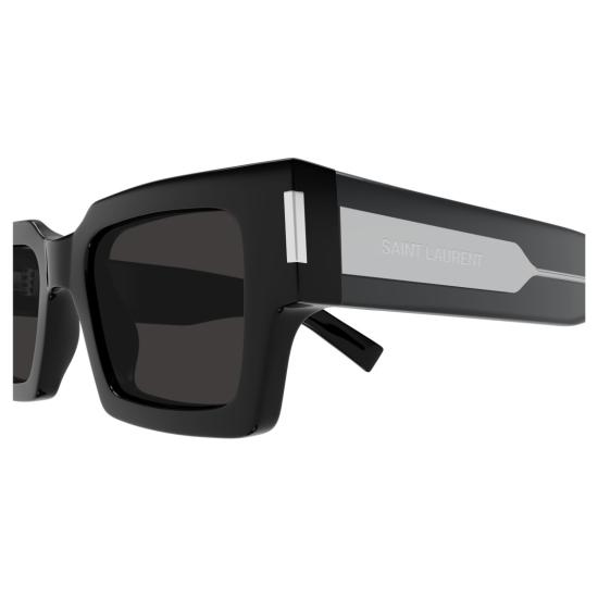 25FW 생로랑 선글라스 금속 장식이 있는 직사각형 프레임 - SAINT LAURENT