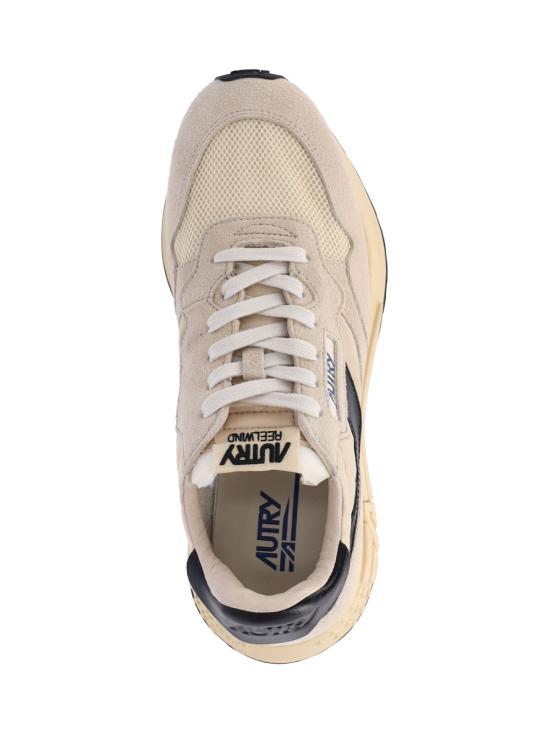26FW 오트리 릴윈드 로우 나일론 스웨이드 스니커즈 WWLM UT60 ECRU BLACK DOM - AUTRY