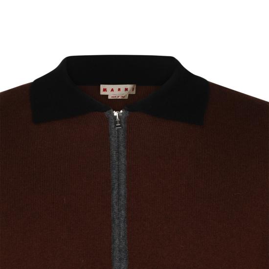 26FW 마르니 집업 니트 POMG0096Q0UFX331MXM53 Brown - MARNI