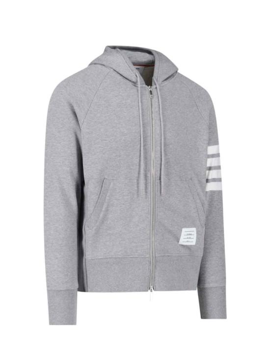 26FW 톰브라운 클래식 루프백 4바 풀 지퍼 후디 MJT022H 00535068 Grey - THOM BROWNE