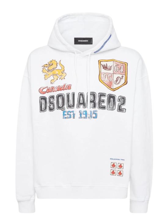 25FW 디스퀘어드2 후드 티셔츠 S74GU0901S25030100 White