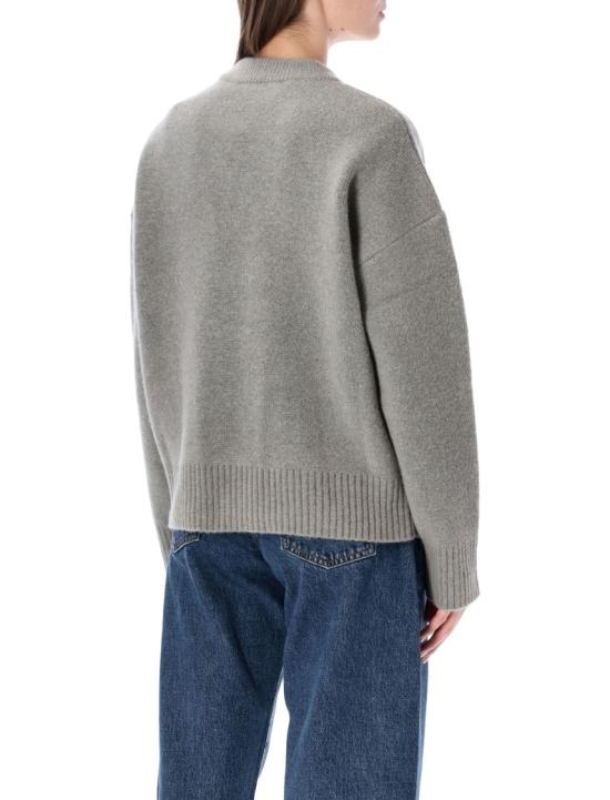 26SS 아미 빅 하트 로고 알파카 니트 가디건 UKC365KN0135058 Grey - AMI