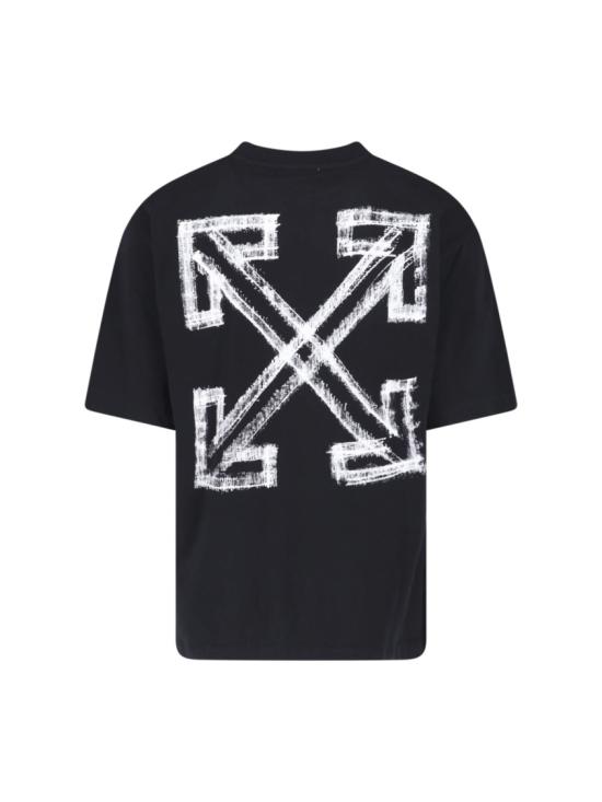 26FW 오프화이트 반팔 티셔츠 44MAA120F26J00Y001BLACK - OFF WHITE