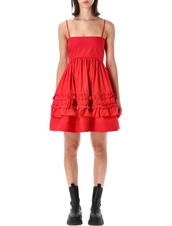 26FW 가니 미디 원피스 A10307056479474 Red