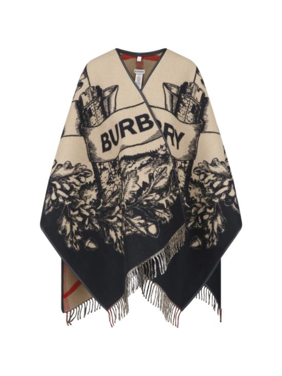 26FW 버버리 EKD 리버시블 체크 울 케이프 8074875A7026 Neutrals