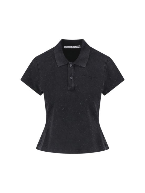 26FW 알렉산더 왕 폴로 티셔츠 1CC3261354011 Black