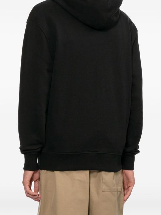 26FW 아미 스몰 하트 로고 루프백 오가닉 코튼 플리스 후드 BFUSW435730 001 Nero - AMI