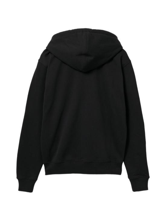 26FW 아미 스몰 하트 로고 루프백 오가닉 코튼 플리스 후드 BFUSW435730 001 Nero - AMI
