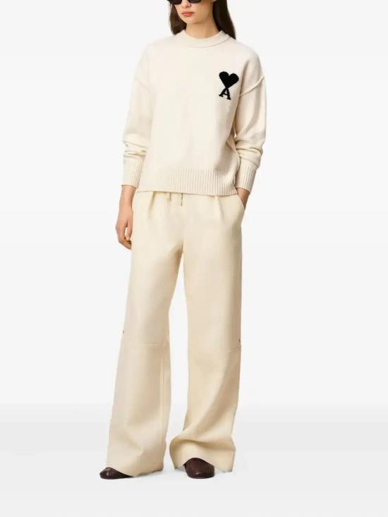 26FW 아미 빅 하트 울 크루넥 스웨터 UKS838018 151 BIANCO - AMI