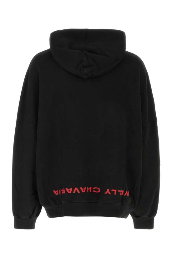 26SS 윌리 차바리아 후드 티셔츠 WCJSY0241 001 Black - WILLY CHAVARRIA