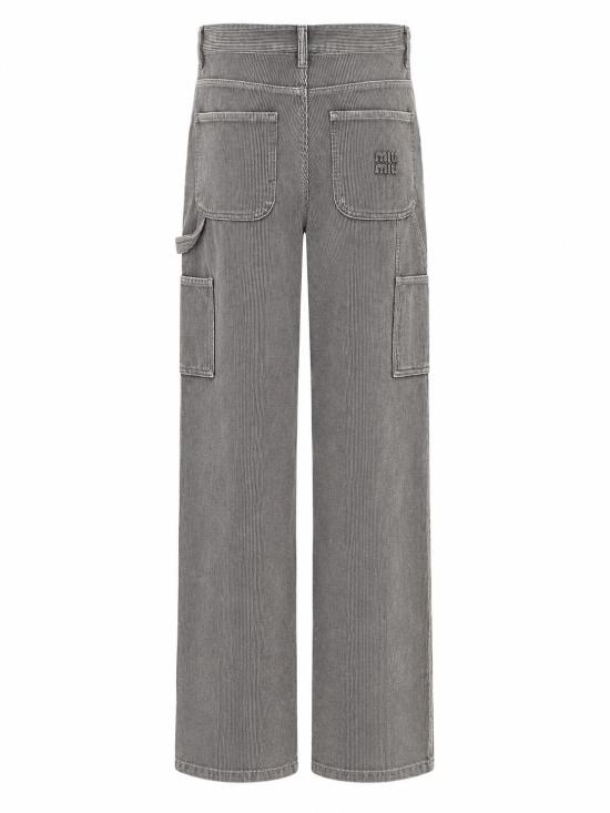 26FW 미우미우 스트레이트 팬츠 MP2032SOOO6074 F0031 GRIGIO - MIU MIU
