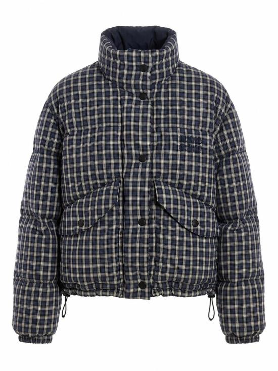 26FW 미우미우 리버서블 플란넬 다운 자켓 리버서블 플란넬 다운 자켓 ML1550SOOO6060 F022X