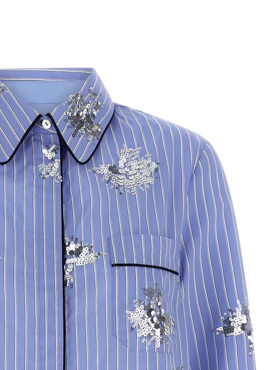 26SS 르 트윈스 블라우스 CAMICIAARIARIGACELESTE Light Blue - LE TWINS