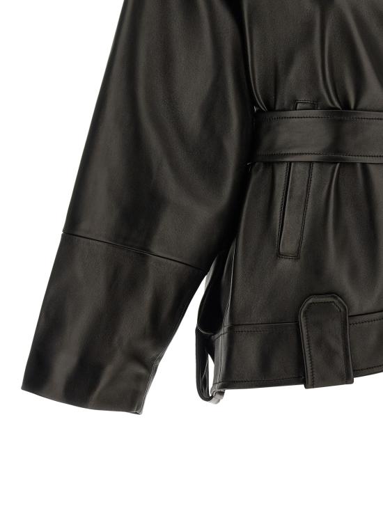 26FW 케이트 엘더 레더 자켓 62391012200 Black - KHAITE