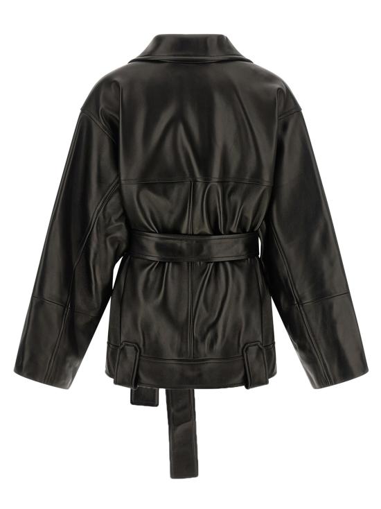 26FW 케이트 엘더 레더 자켓 62391012200 Black - KHAITE