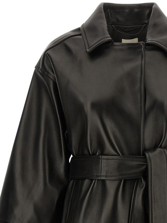 26FW 케이트 엘더 레더 자켓 62391012200 Black - KHAITE