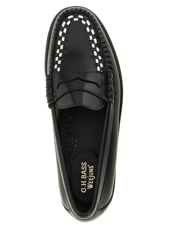 26FW 지에이치 바스앤코 로퍼 BA11010F000 White Black - G.H. BASS & CO.