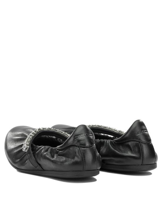 26FW 지미추 플랫 슈즈 JADE BALLERINAGKEX BLACK CRYSTAL - JIMMY CHOO