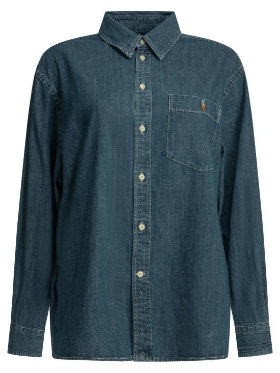 26FW 폴로 랄프로렌 데님 셔츠 211B17146001LAPIA WASH Blue