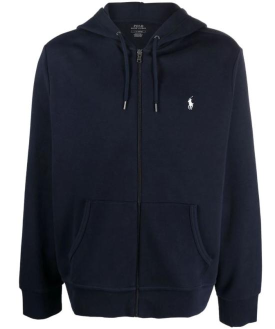 26FW 랄프 로렌 더블 니트 풀 지퍼 후디 710888282002 AVIATOR NAVY