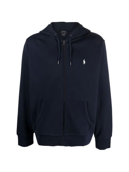 26FW 랄프 로렌 더블 니트 풀 지퍼 후디 710888282002 AVIATOR NAVY - RALPH LAUREN