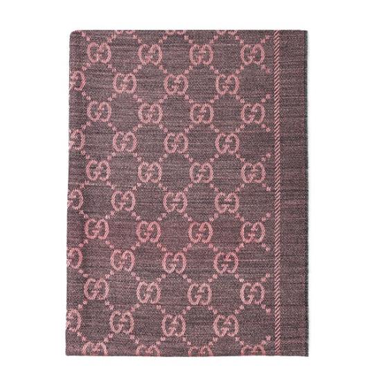 26FW 구찌 GG 자카드 니트 스카프 1334833G200 Pink - GUCCI