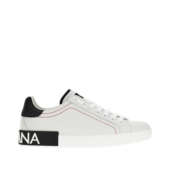 26FW 돌체앤가바나 카프스킨 나파 포르토피노 스니커즈 CS2216AH526 White