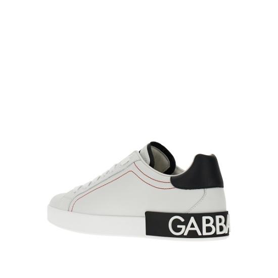 26FW 돌체앤가바나 카프스킨 나파 포르토피노 스니커즈 CS2216AH526 White - DOLCE & GABBANA