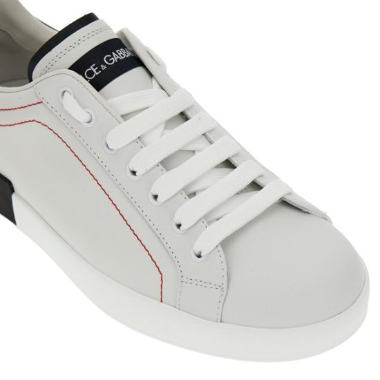 26FW 돌체앤가바나 카프스킨 나파 포르토피노 스니커즈 CS2216AH526 White - DOLCE & GABBANA