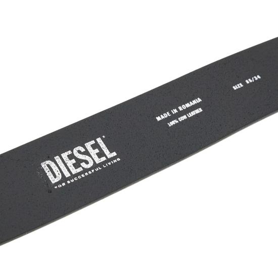 26FW 디젤 B-1DR W 레더 벨트 D 버클 X08727PR666 Black - DIESEL