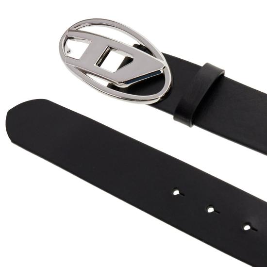 26FW 디젤 B-1DR W 레더 벨트 D 버클 X08727PR666 Black - DIESEL