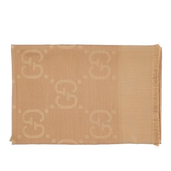 26FW 구찌 GG 자카드 실크 울 숄 6636713GC43 Beige - GUCCI