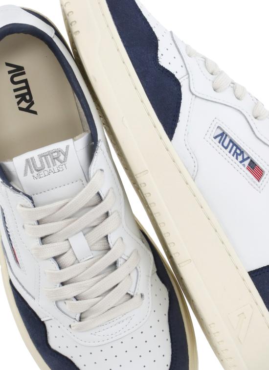 26FW 오트리 메달리스트 로우 스니커즈 AULM FT22WHT DENIM White - AUTRY