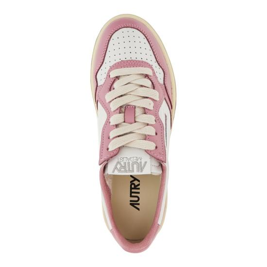 25FW 오트리 메달리스트 로우 레더 스니커즈 AULWWB61 Pink - AUTRY